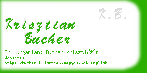 krisztian bucher business card